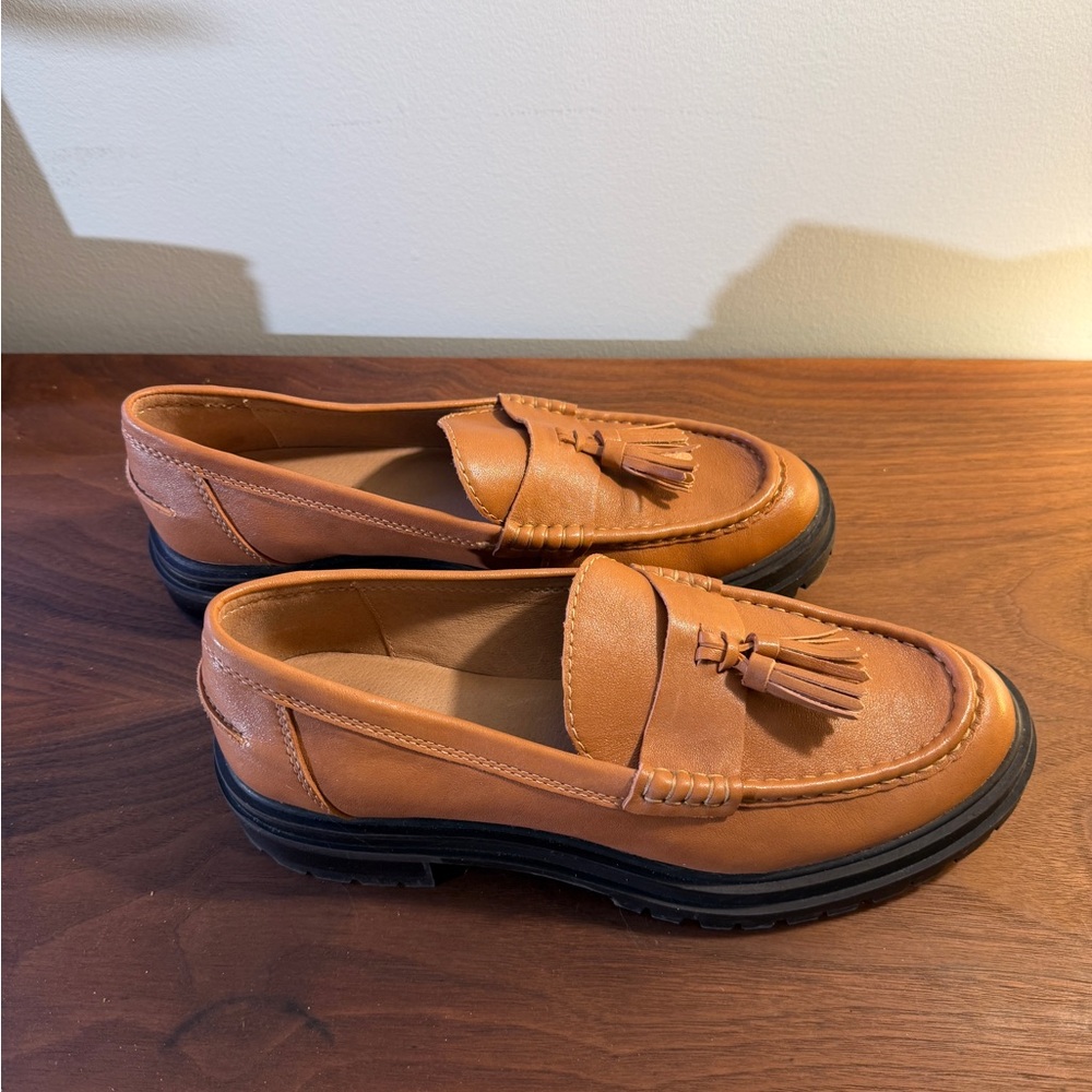 Madewell Tan Leather Loafers